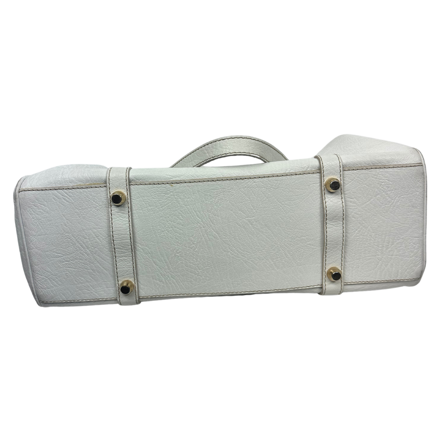 DOLCE & GABBANA Vintage White Leather Handbag