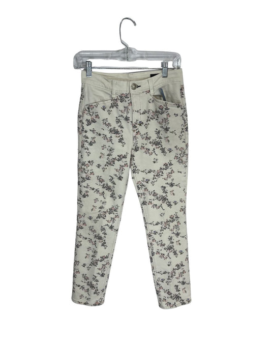 RAG & BONE White Floral Print Straight-Leg Jeans (Size 26)