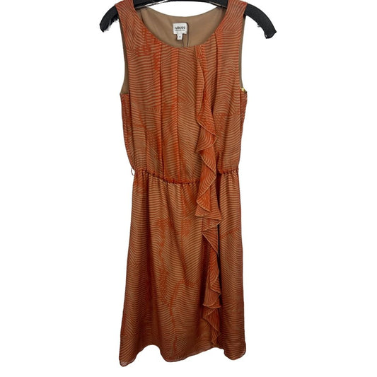 Armani Scoop Neck Ruffle Sleeveless Top Size 2