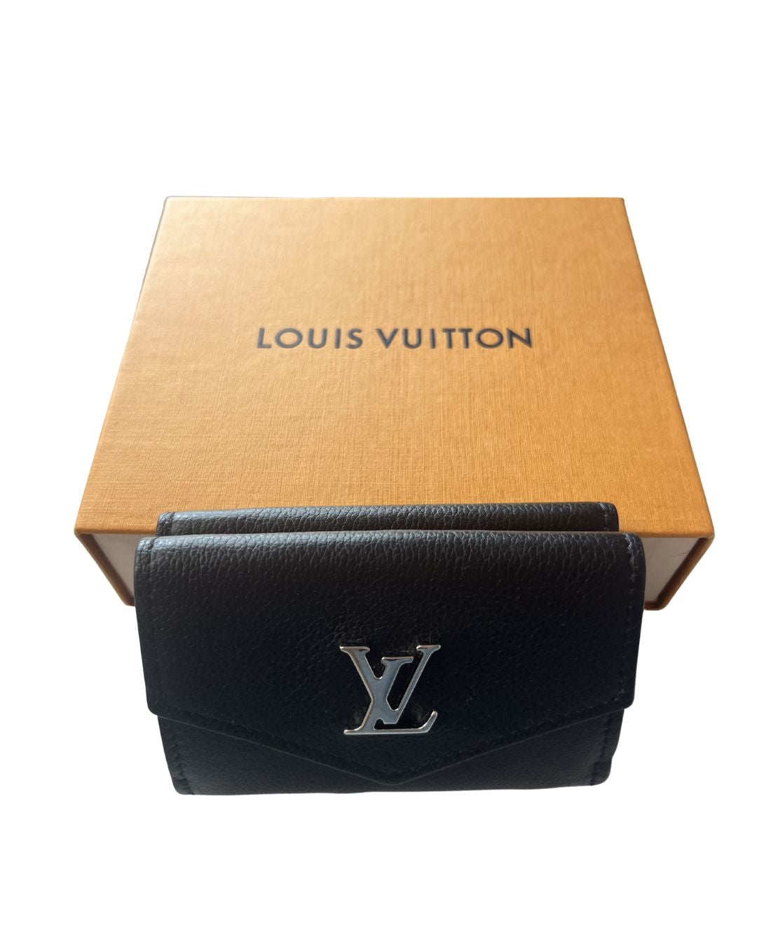 LOUIS VUITTON Lockmini Black Leather Wallet