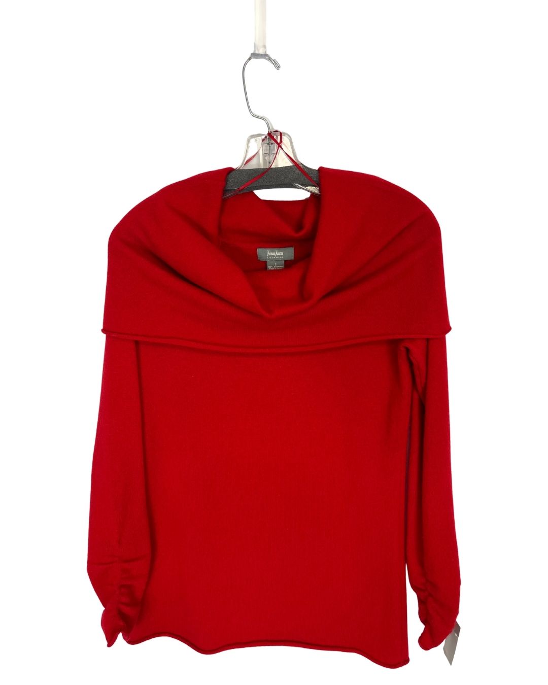 NEIMAN MARCUS Red Cowl Neck Cashmere Sweater (Size S)