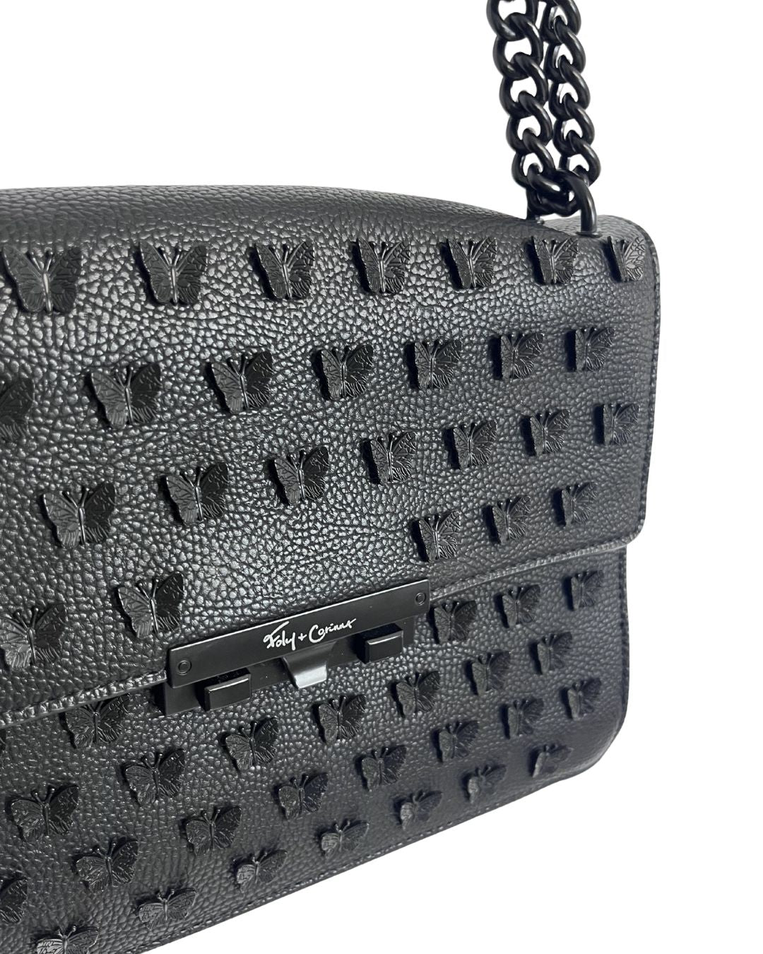 FOLEY+ CORINNA Skyline Bandit Black Leather Shoulder Bag