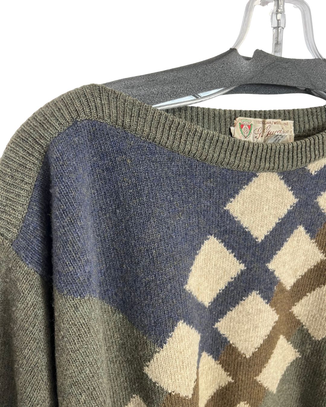 GUCCI Vintage Moss Print Sweater (Size S)