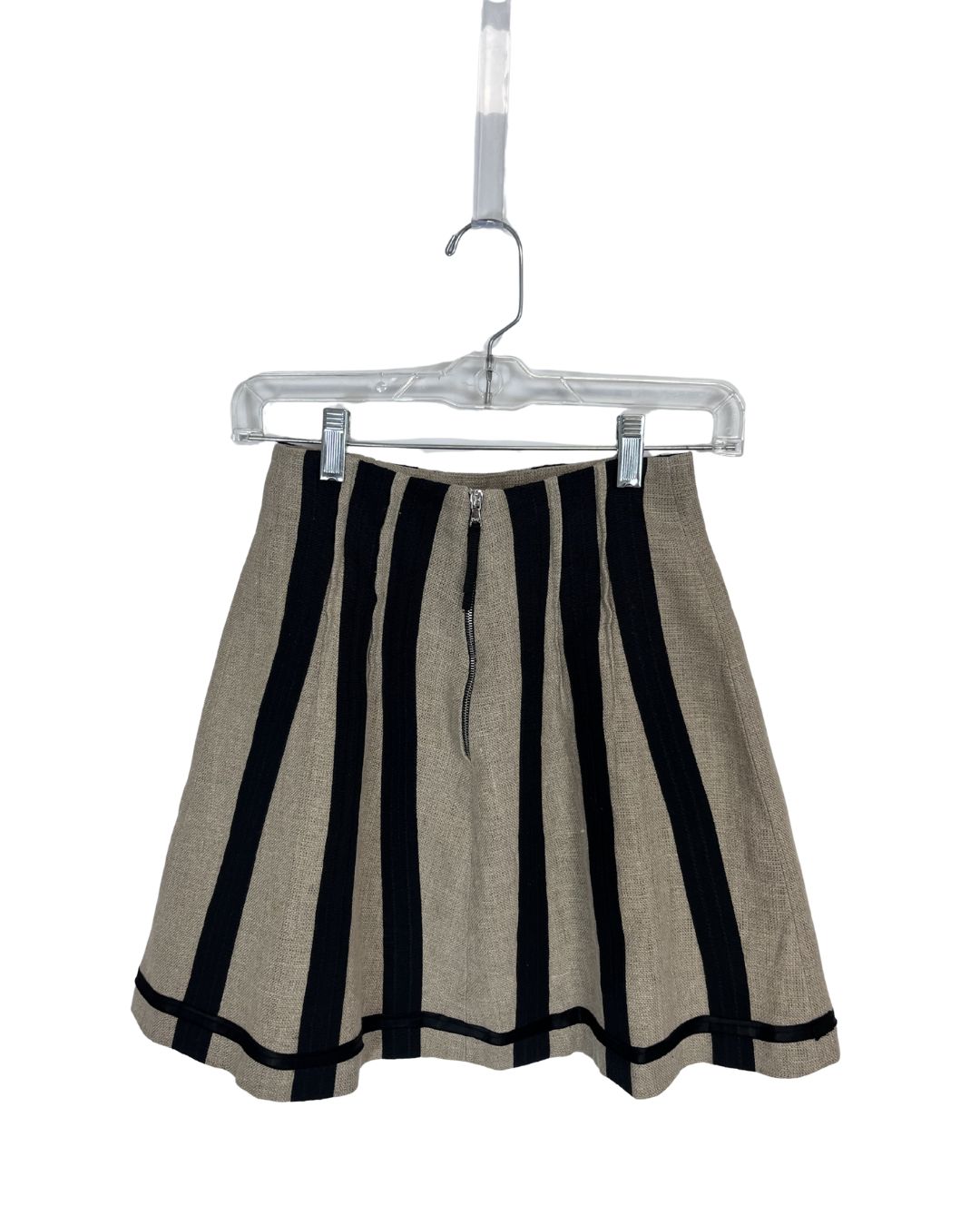 DOLCE & GABBANA Tan & Black Skater Skirt (Size 6)