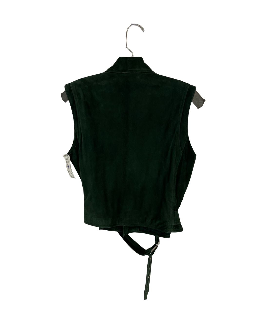 RALPH LAUREN COLLECTION Green Suede Biker Vest (Size 10)