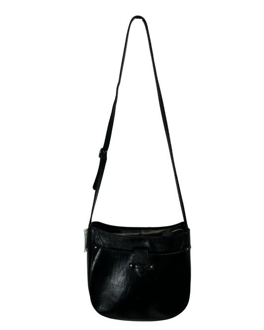 FRYE Black Leather Crossbody Bag