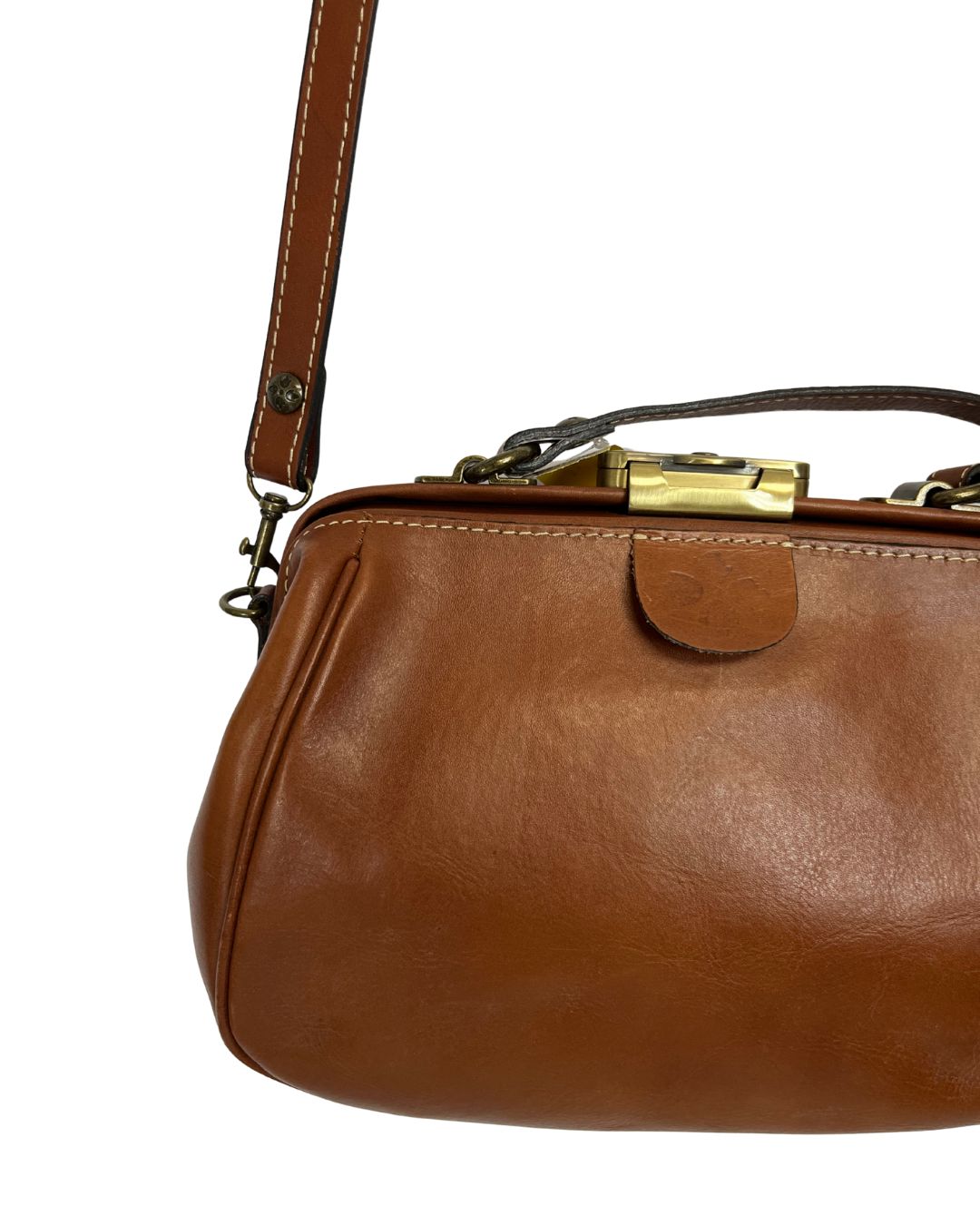 PATRICIA NASH Gracchi Satchel Brown Leather Handbag