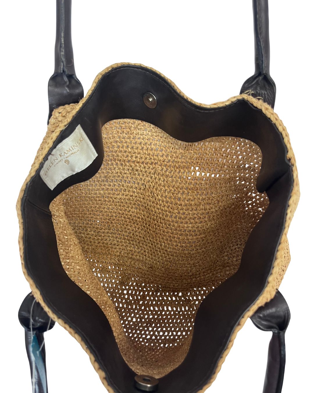 HELEN KAMINSKI Brown Straw Tote Bag