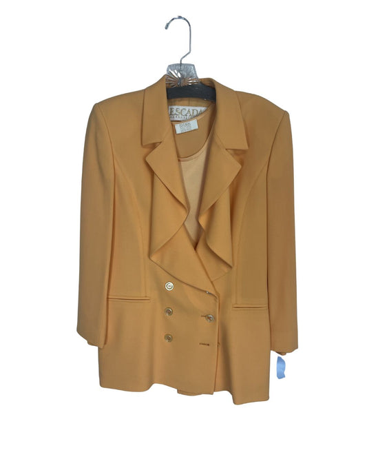 ESCADA Vintage 3-Piece Orange Skirt Suit Set (Size S)