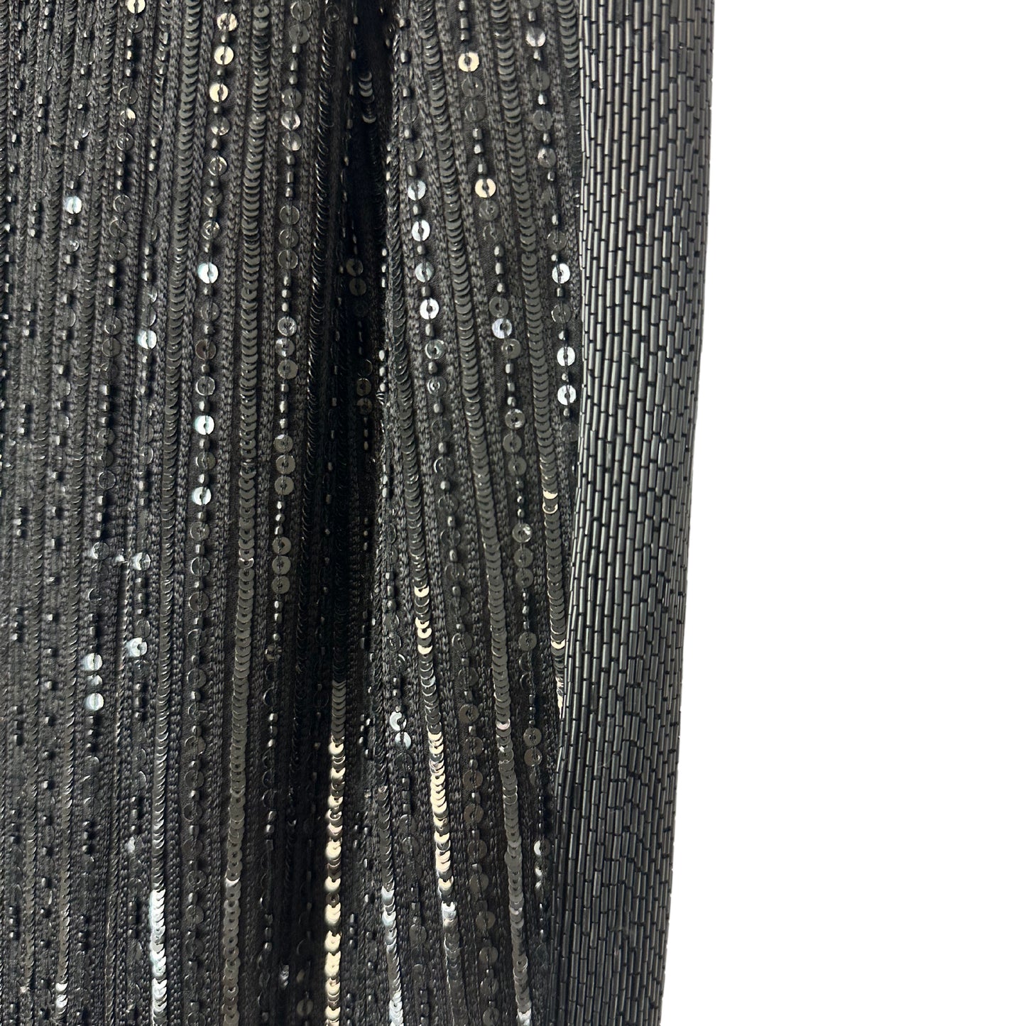 DEREK LAM Black Silk Sequined Skirt