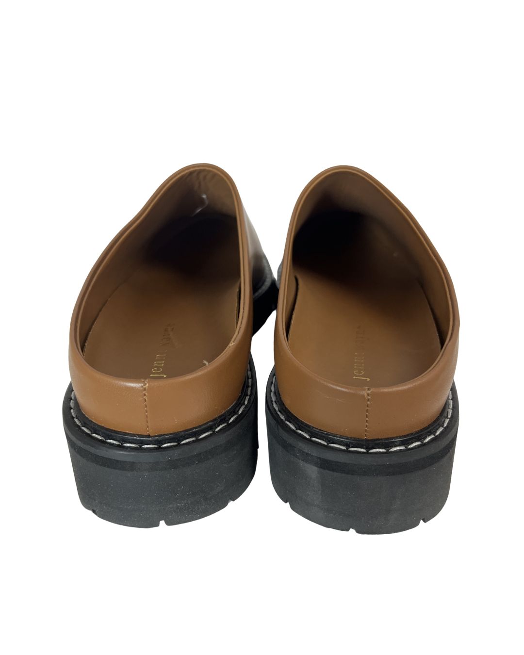 JENNI KAYNE Brown Leather Lug Mules (10.5)