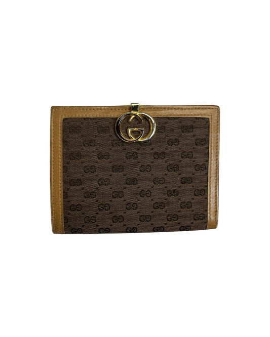GUCCI Vintage GG Supreme Brown Wallet