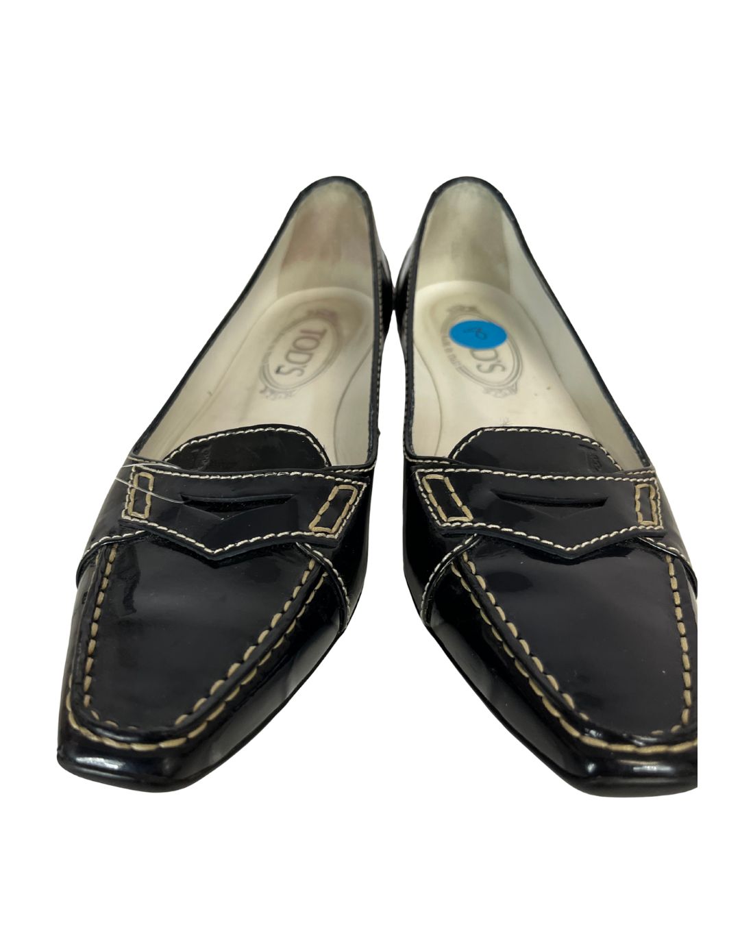 TOD'S Black Patent Leather Loafer Flats (US 8)