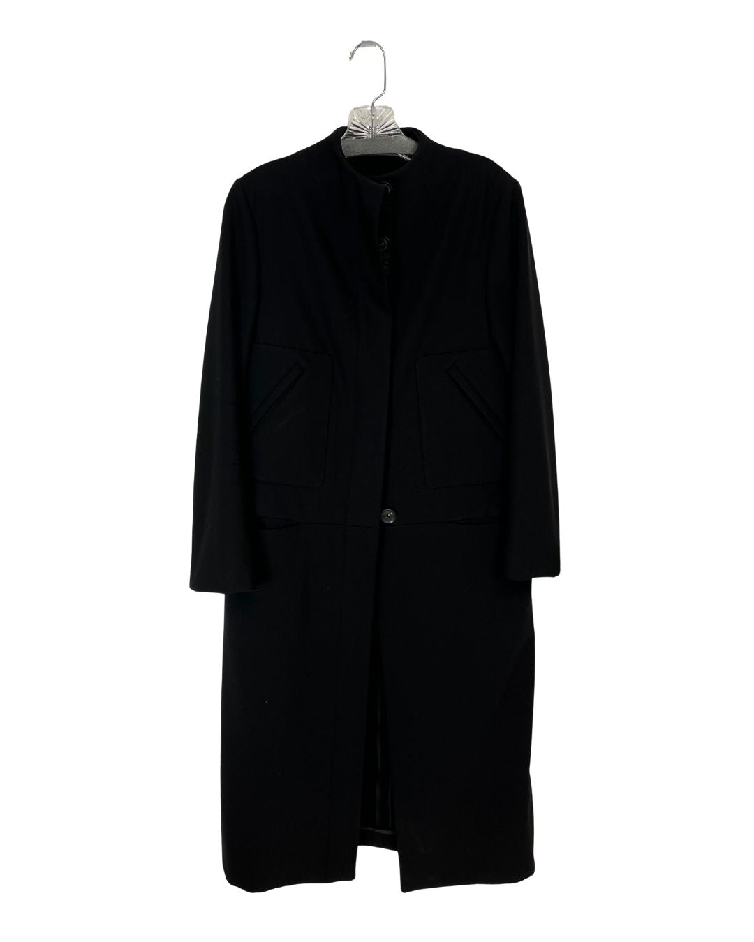 GUCCI Button Down Black Coat – Hidden Buttons