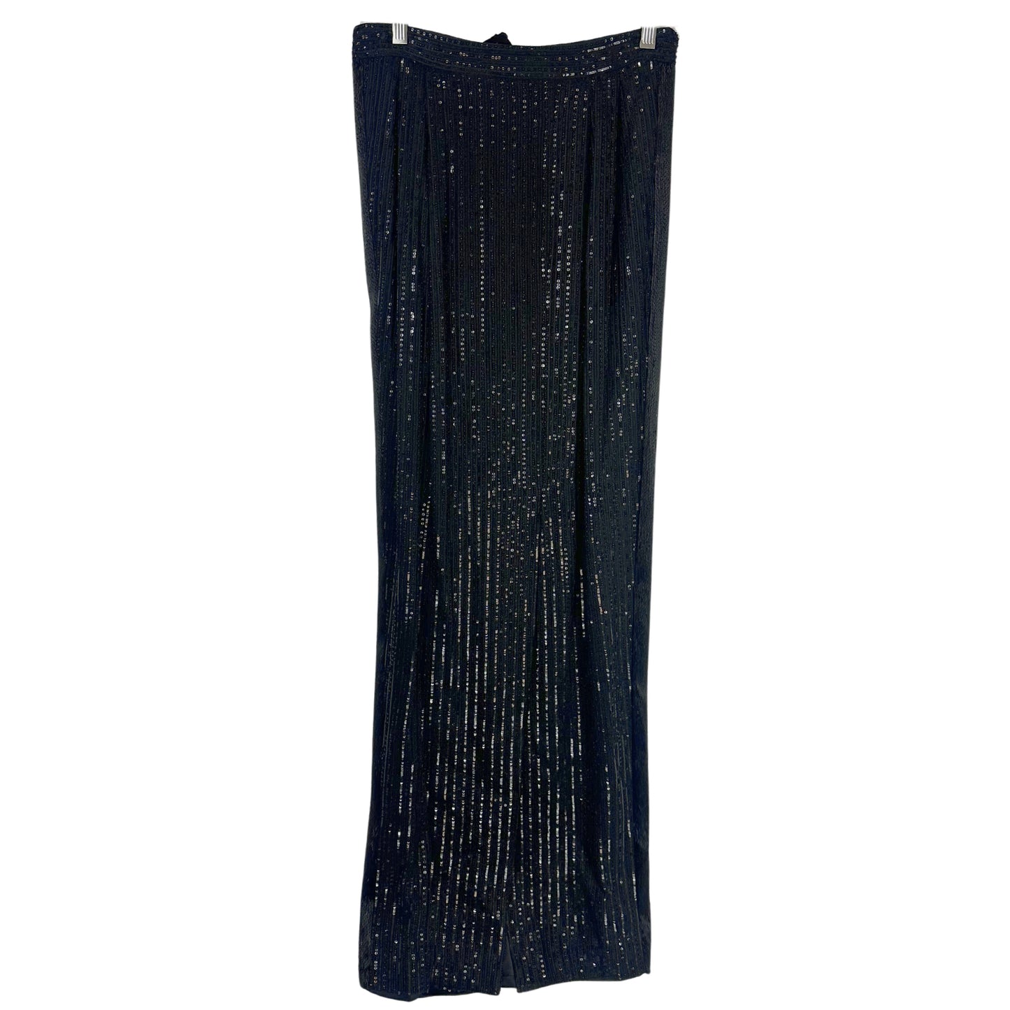 DEREK LAM Black Silk Sequined Skirt