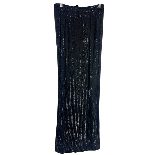 DEREK LAM Black Silk Sequined Skirt