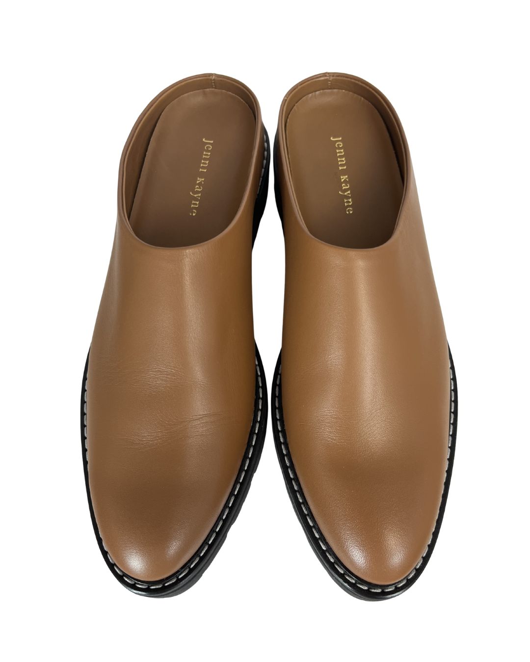 JENNI KAYNE Brown Leather Lug Mules (10.5)