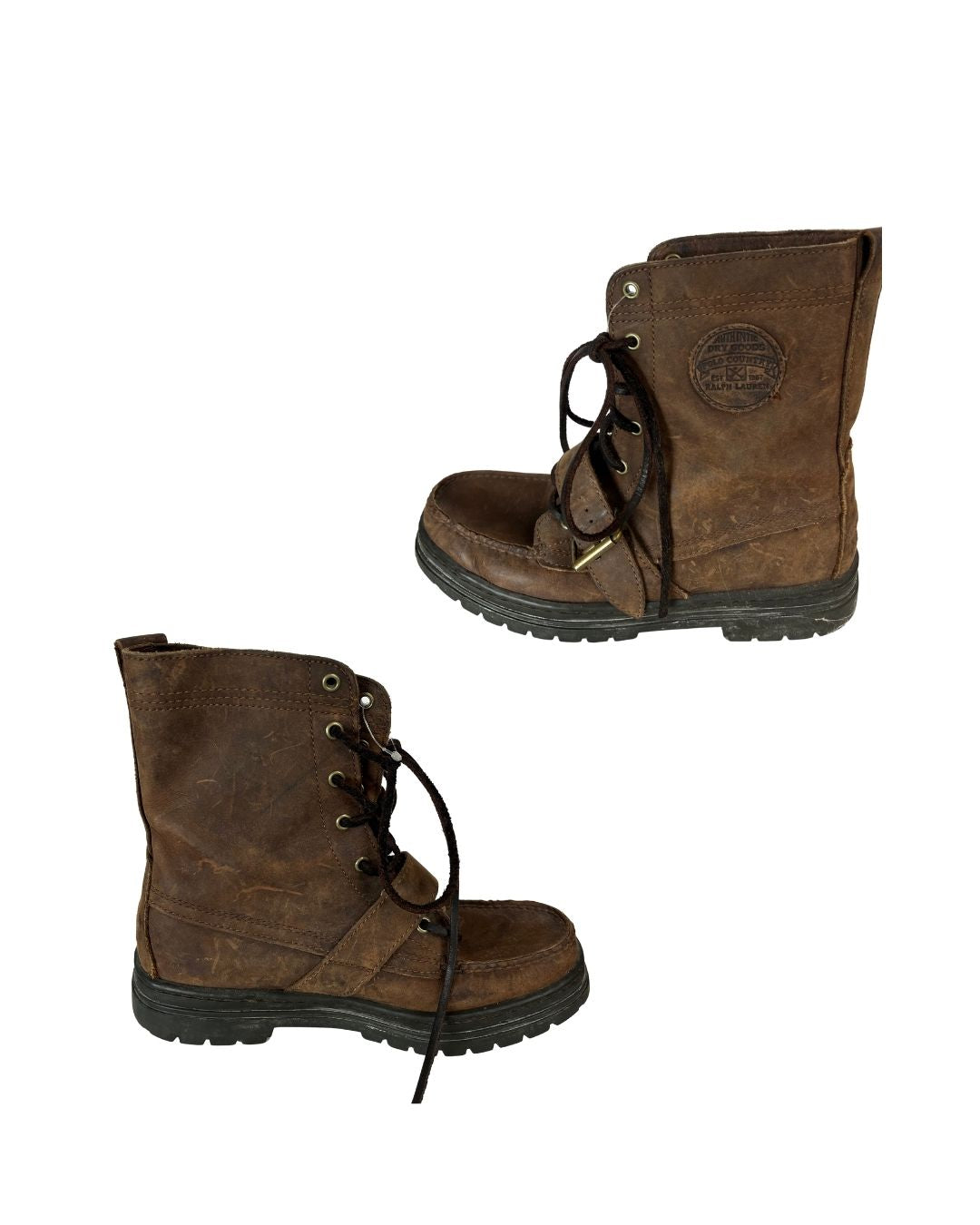 RALPH LAUREN Polo Ranger Brown Leather Boots (US 7.5)