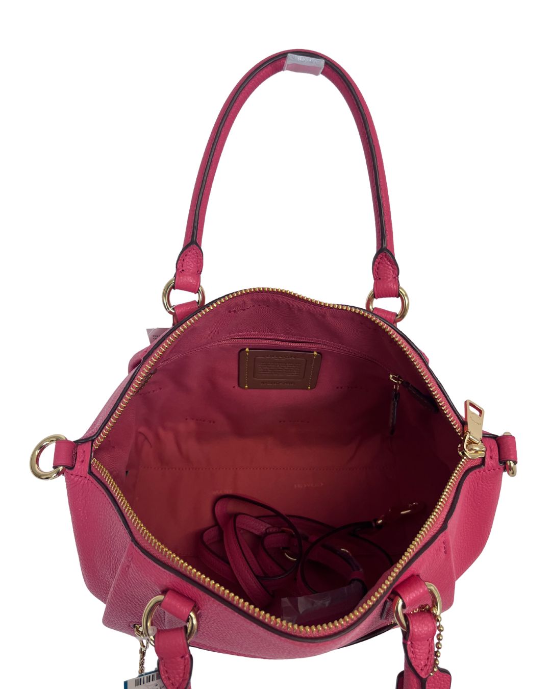 COACH Elise Pink Leather Satchel Handbag