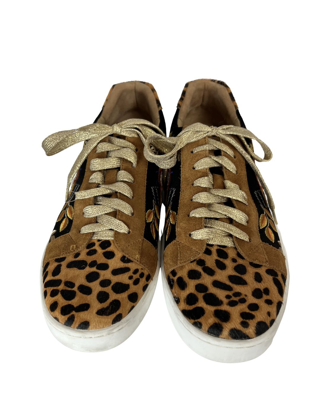 JOHNNY WAS Acacia Floral Leopard Print Sneakers (Size 9)