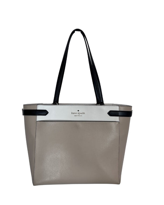 KATE SPADE Staci Colorbloack Beige Laptop Tote Bag