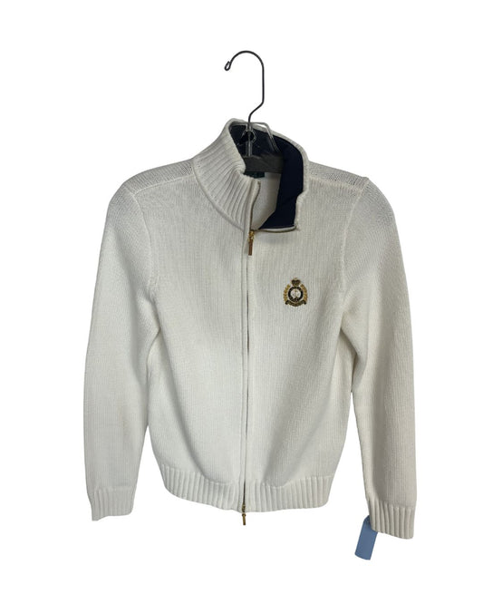RALPH LAUREN White Zip Sweater (Size S)