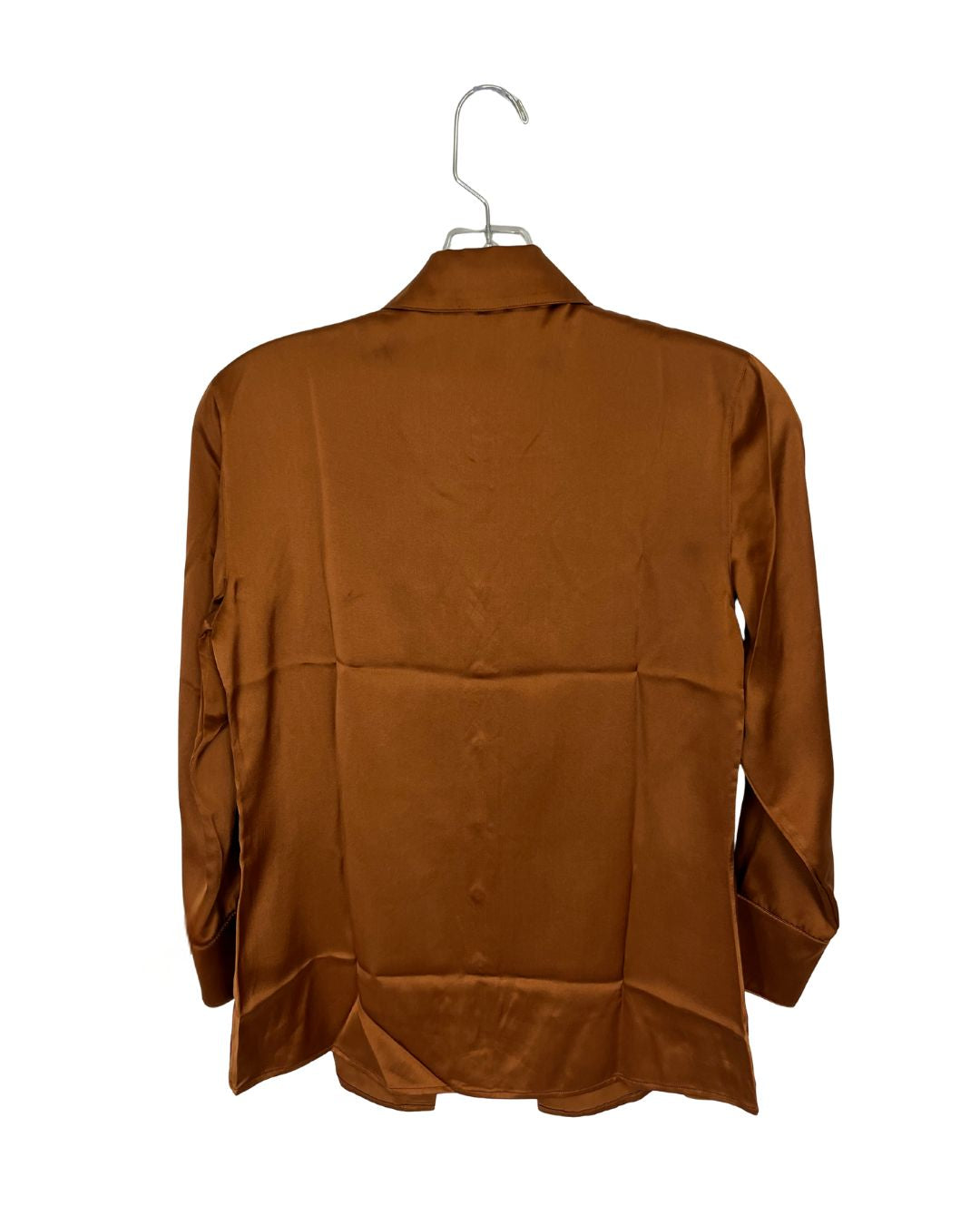 RAVELLA Monaco Bronze Silk Blouse (Size XXS)