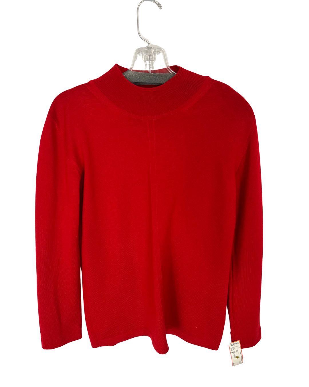 LOUIS FERAUD Deep Red High-Neck Sweater (Size 8)