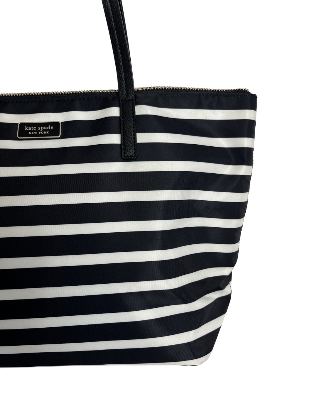 KATE SPADE Hayden Sailing Black & White Stripe Tote Bag