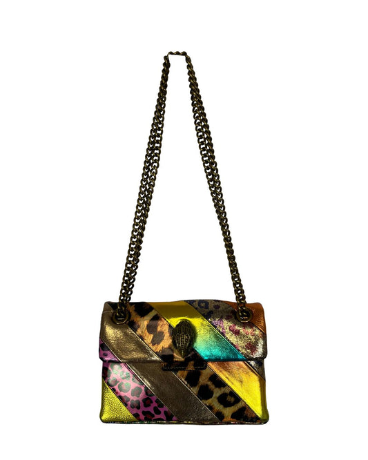 KURT GEIGER Animal Print Metallic Kensington Purse