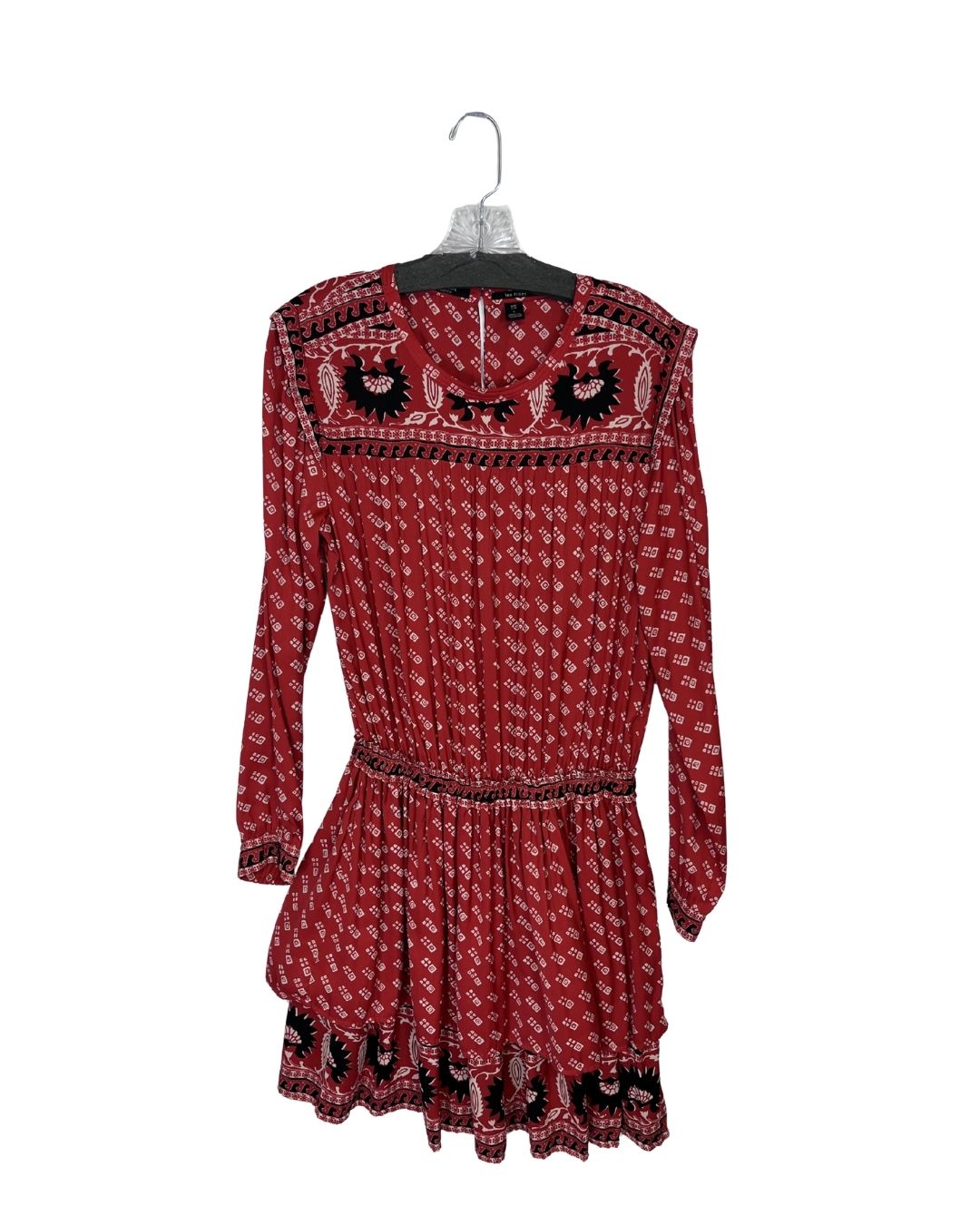 LES FILLES Red Bandana Print Dress (Size L)