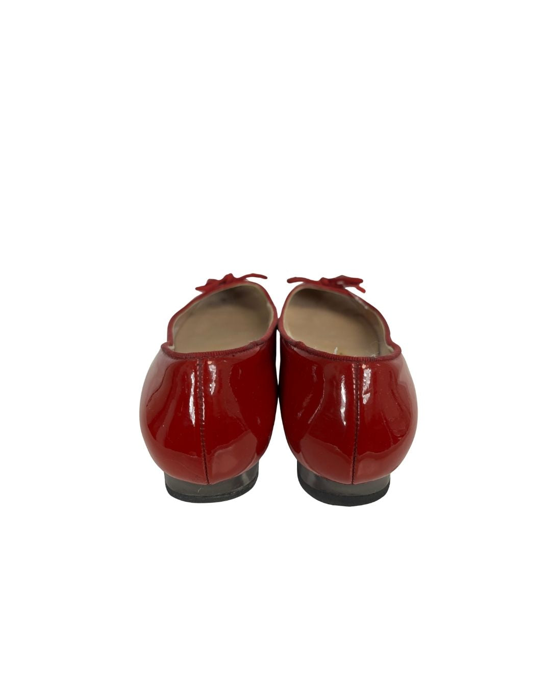 FERRAGAMO Red Leather Ballet Flats (Size 6.5)