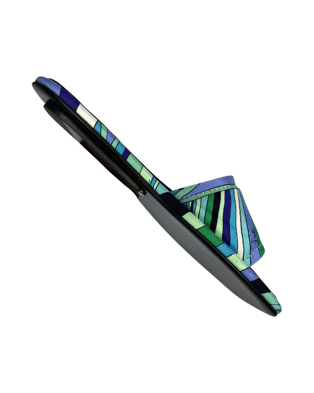 PUCCI "Yummy" Green Patterned Sandal Slides (Size 37)