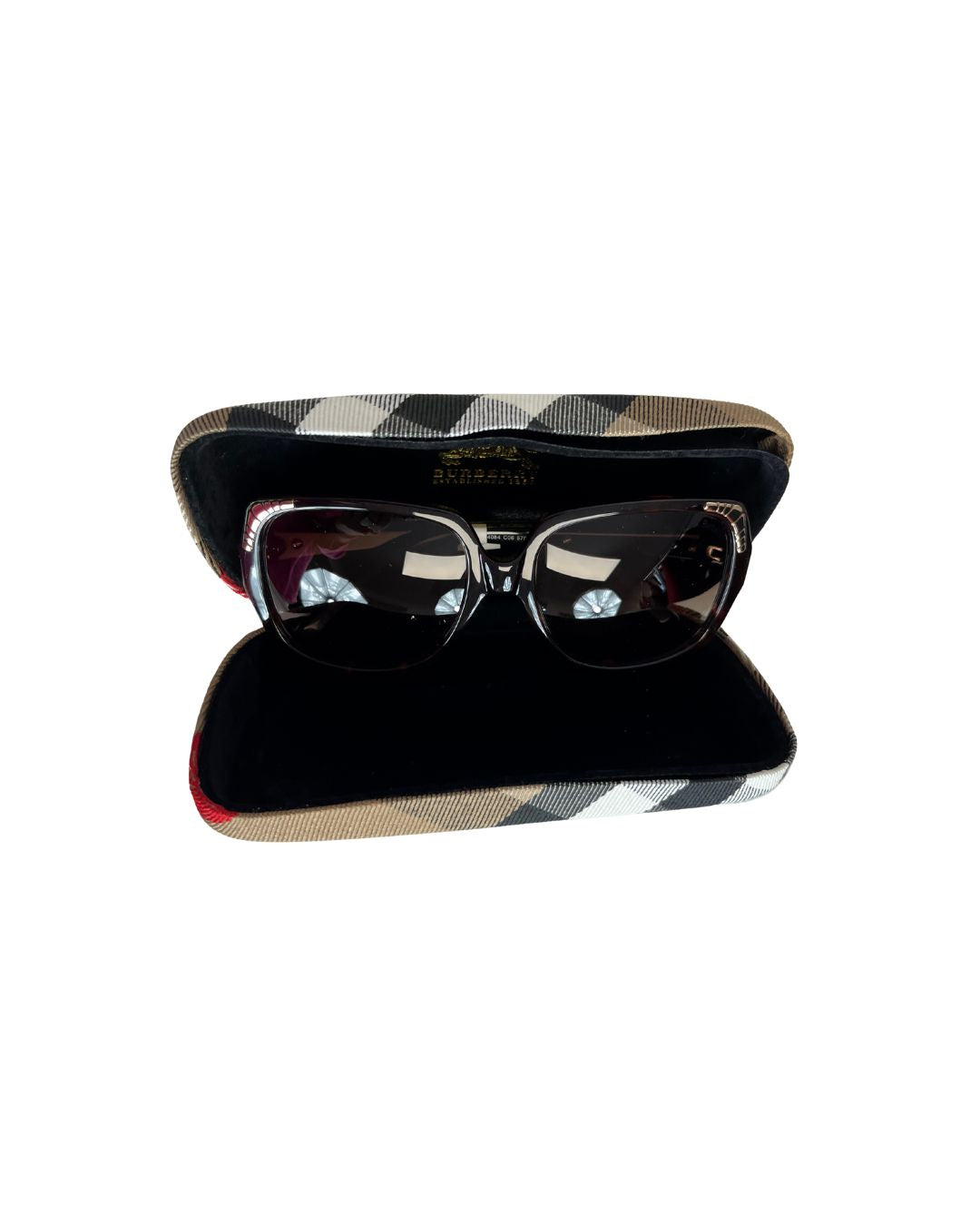 BURBERRY Check Square Sunglasses