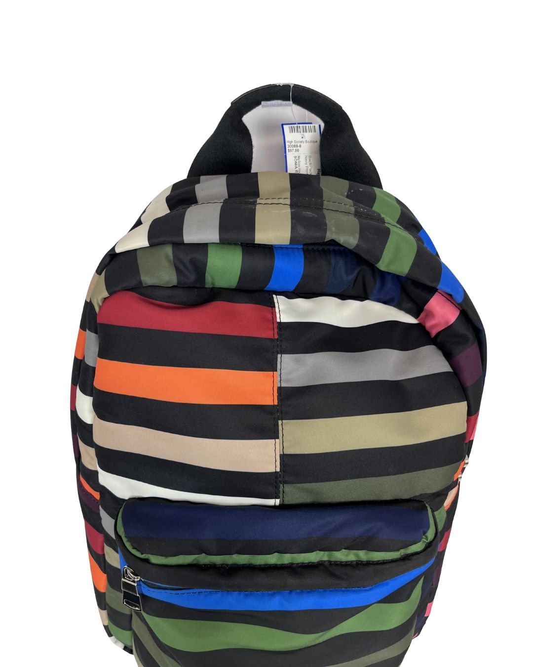 SONIA RYKIEL Nylon Multi-Color Striped Backpack