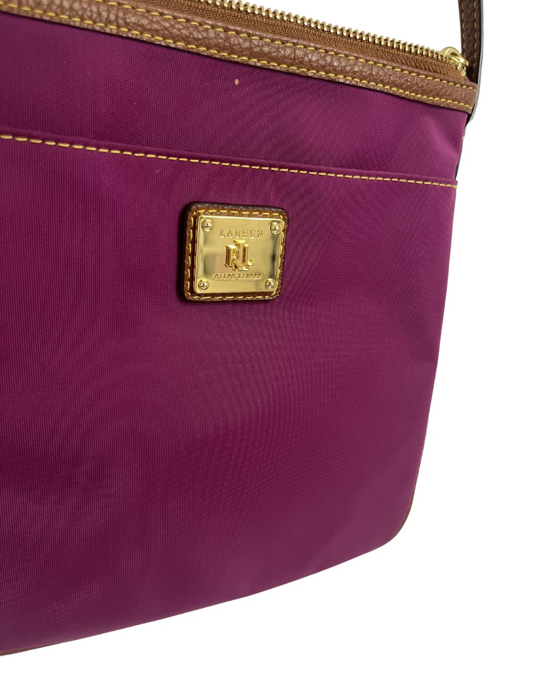 RALPH LAUREN Purple Nylon Crossbody Bag