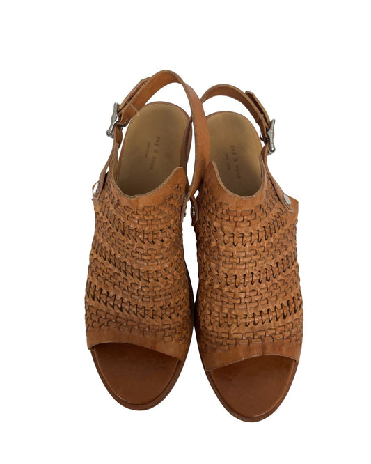 RAG & BONE Brown Leather Sandal Heels (Size 9.5)