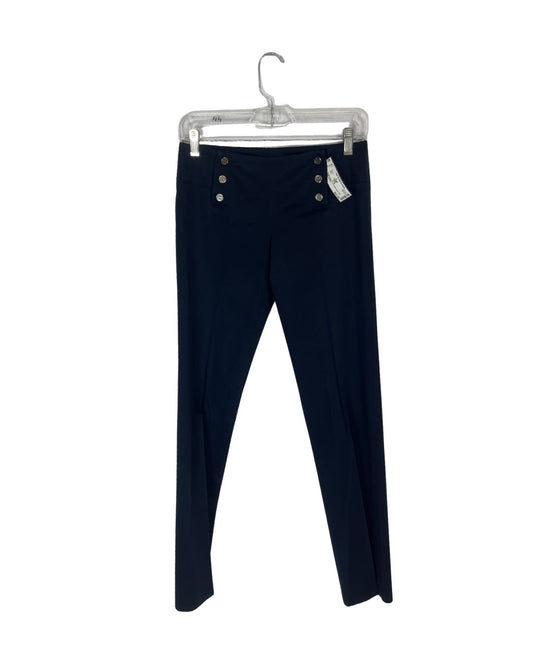 TORY BURCH Navy Blue Nautical Skinny Trousers (Size 2)