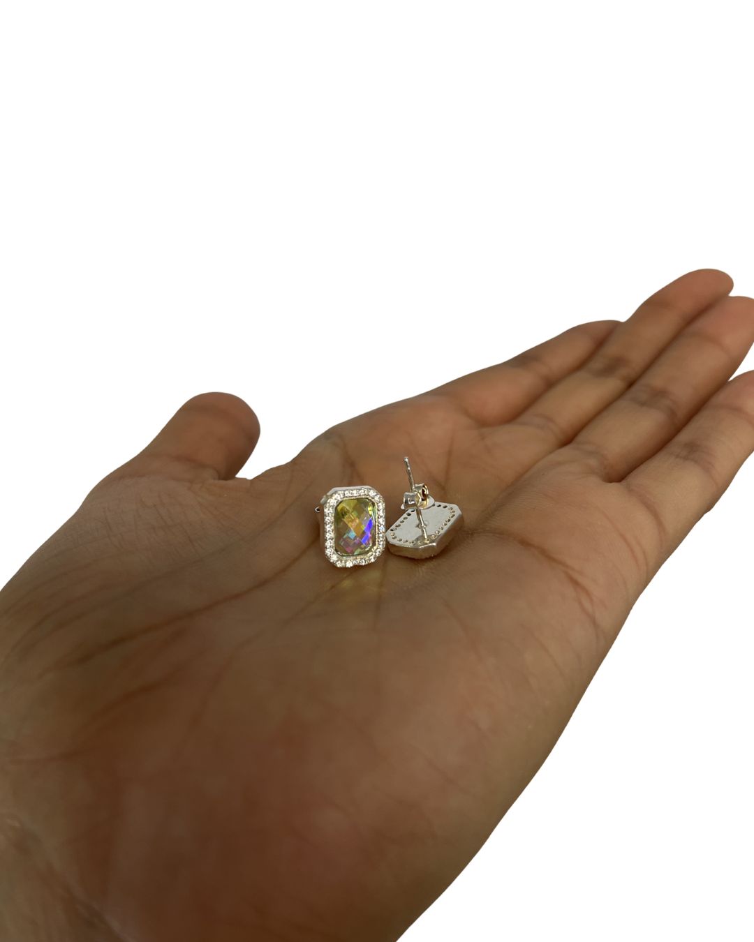 SWAROVSKI Iridescent Crystal Stud Earrings