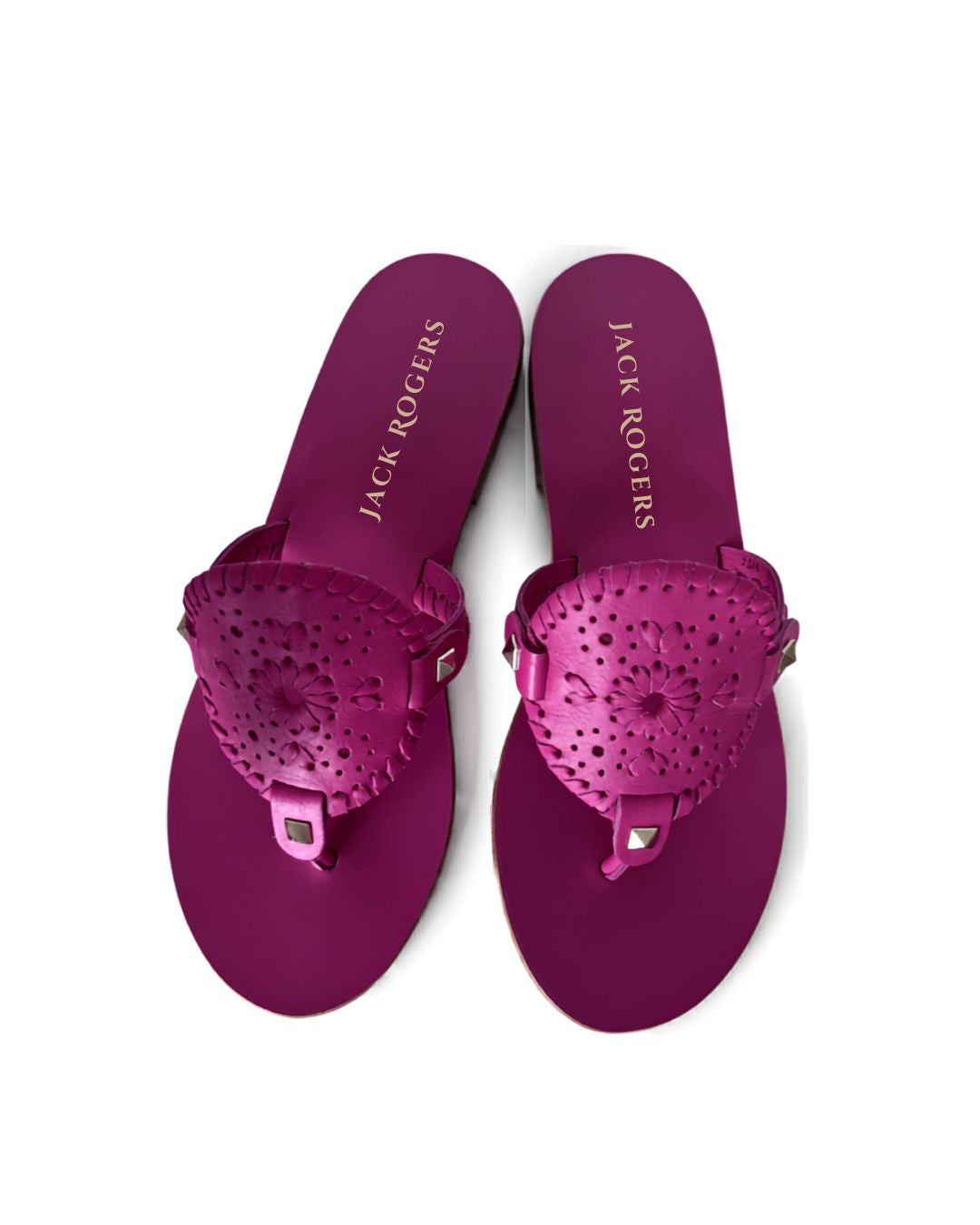 JACK ROGERS Pink Leather Sandals (Size 7.5)