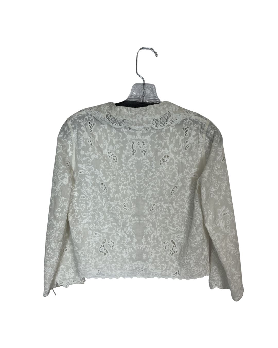 ELIE TAHARI White Lace Skirt & Blazer Suit Set (Size XS)