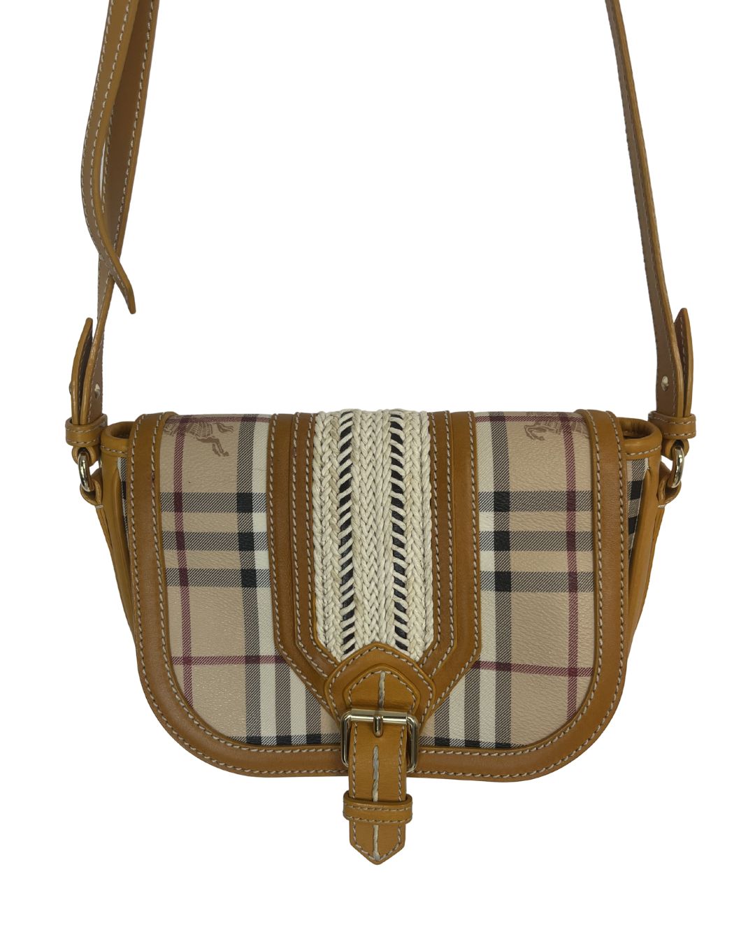 BURBERRY Haymarket Check Crossbody Bag