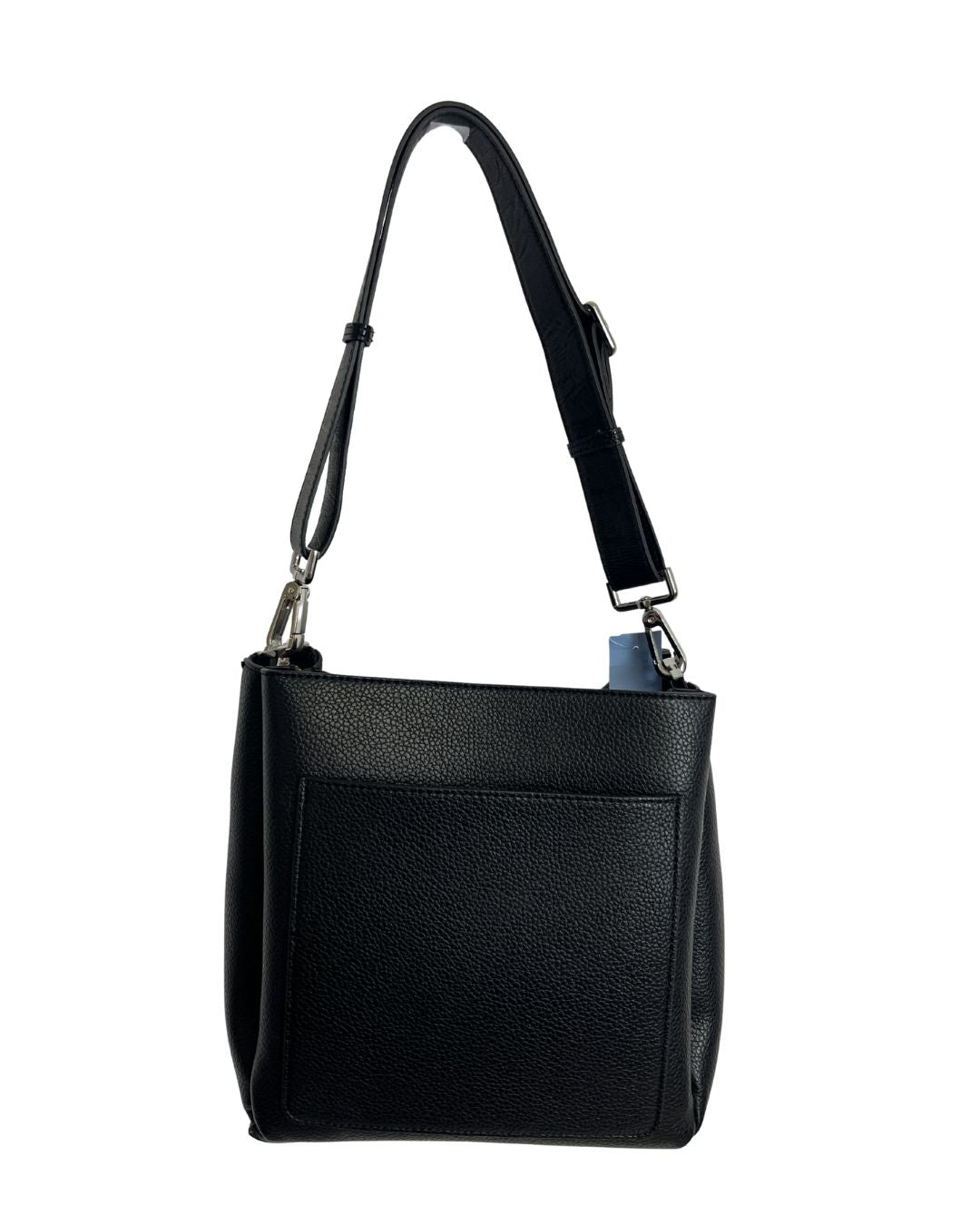CALVIN KLEIN Black Leather Bucket Bag