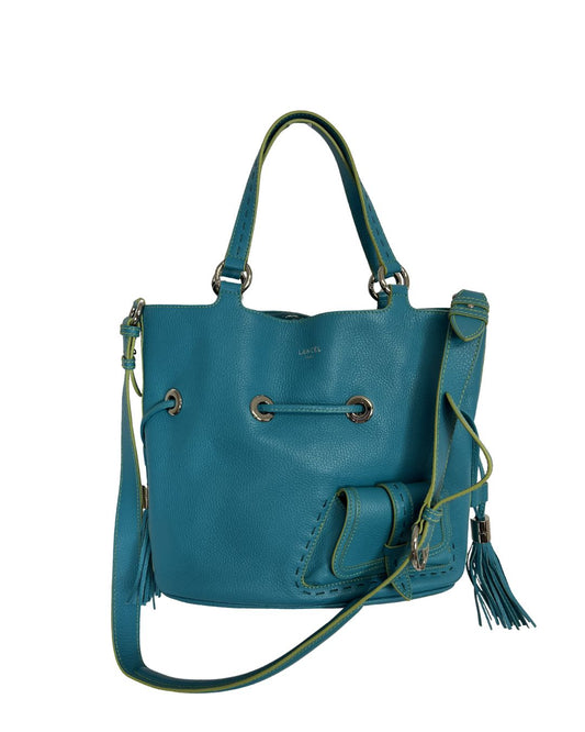 LANCEL Premier Flirt Teal Bucket Bag