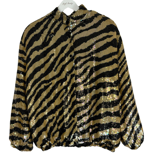 ST MARTIN Jeanette Sequin Bomber Jacket