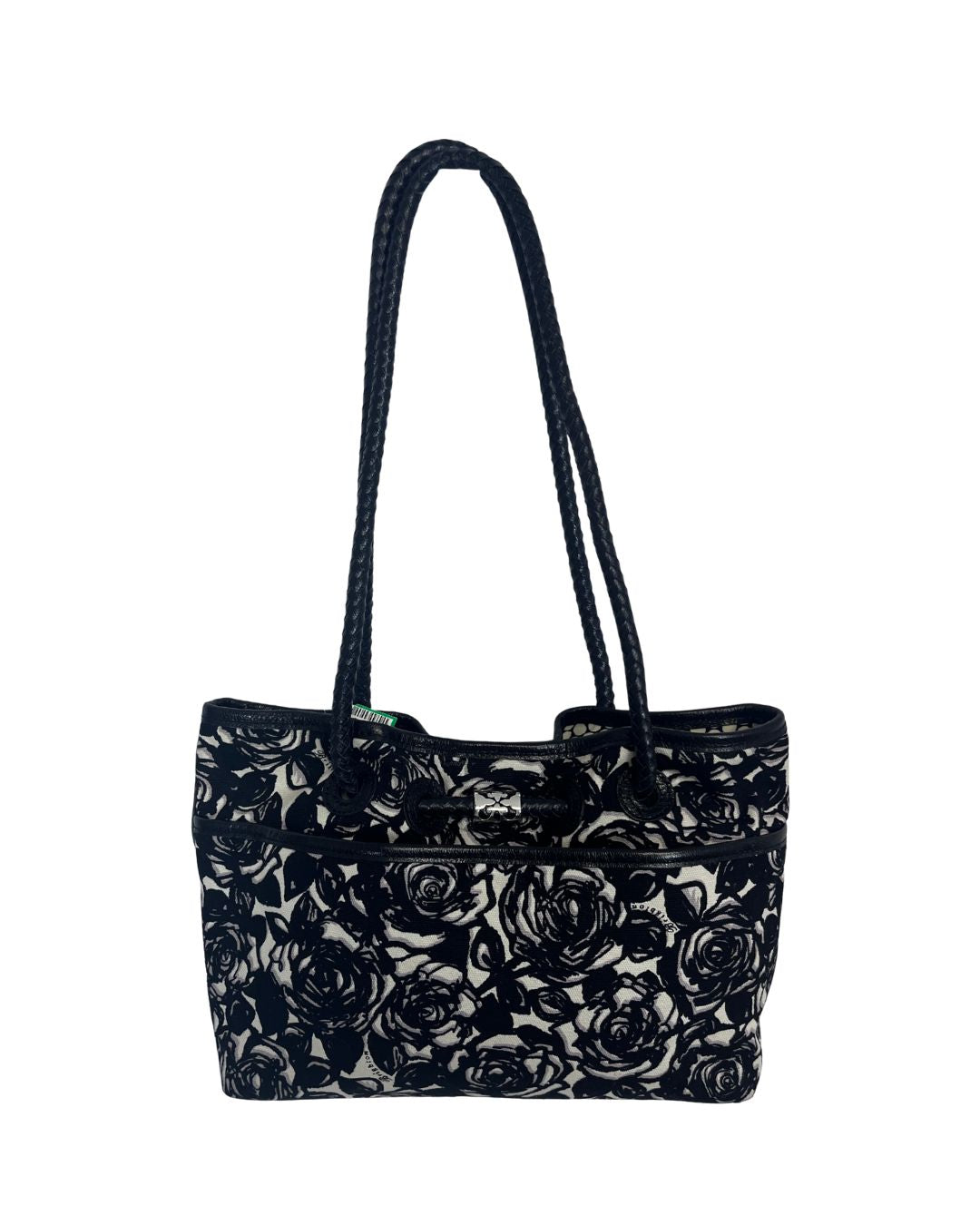 BRIGHTON Black & White Floral Shoulder Bag