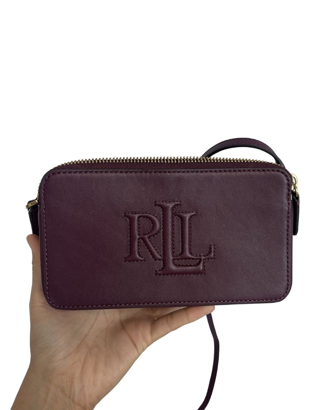 RALPH LAUREN Witley Burgundy Crossbody Bag