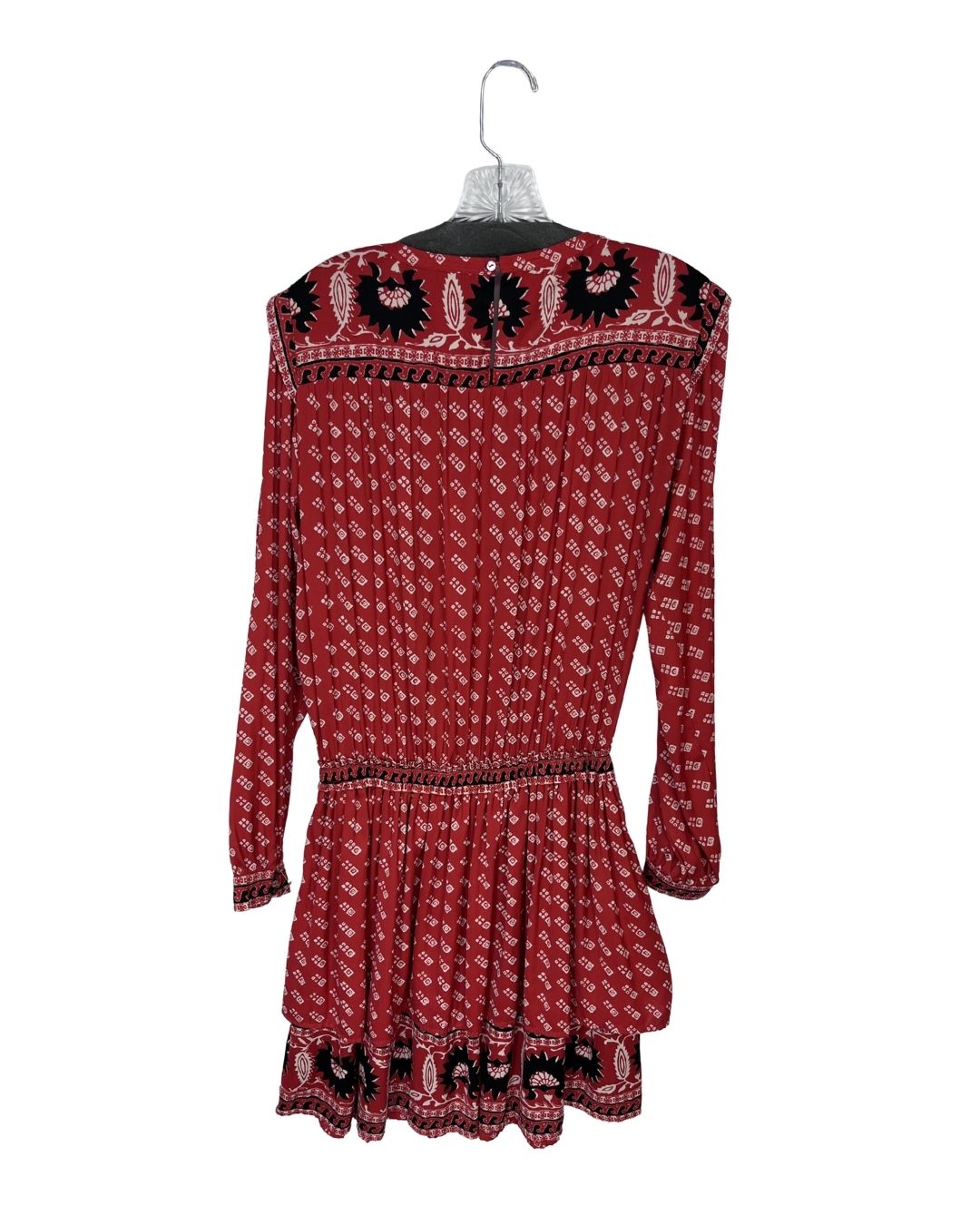 LES FILLES Red Bandana Print Dress (Size L)