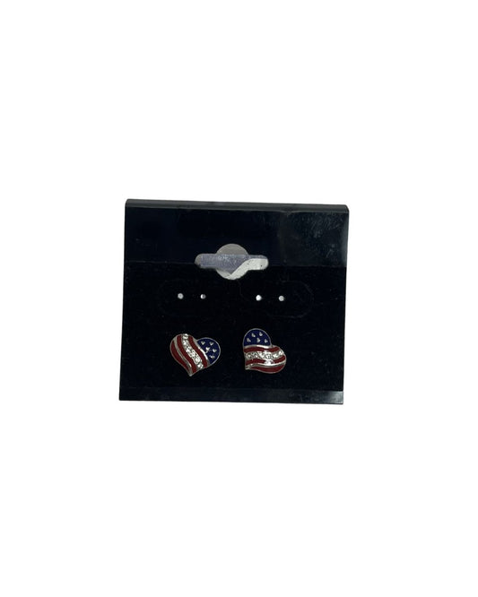BRIGHTON American Flag Diamond Stud Earrings