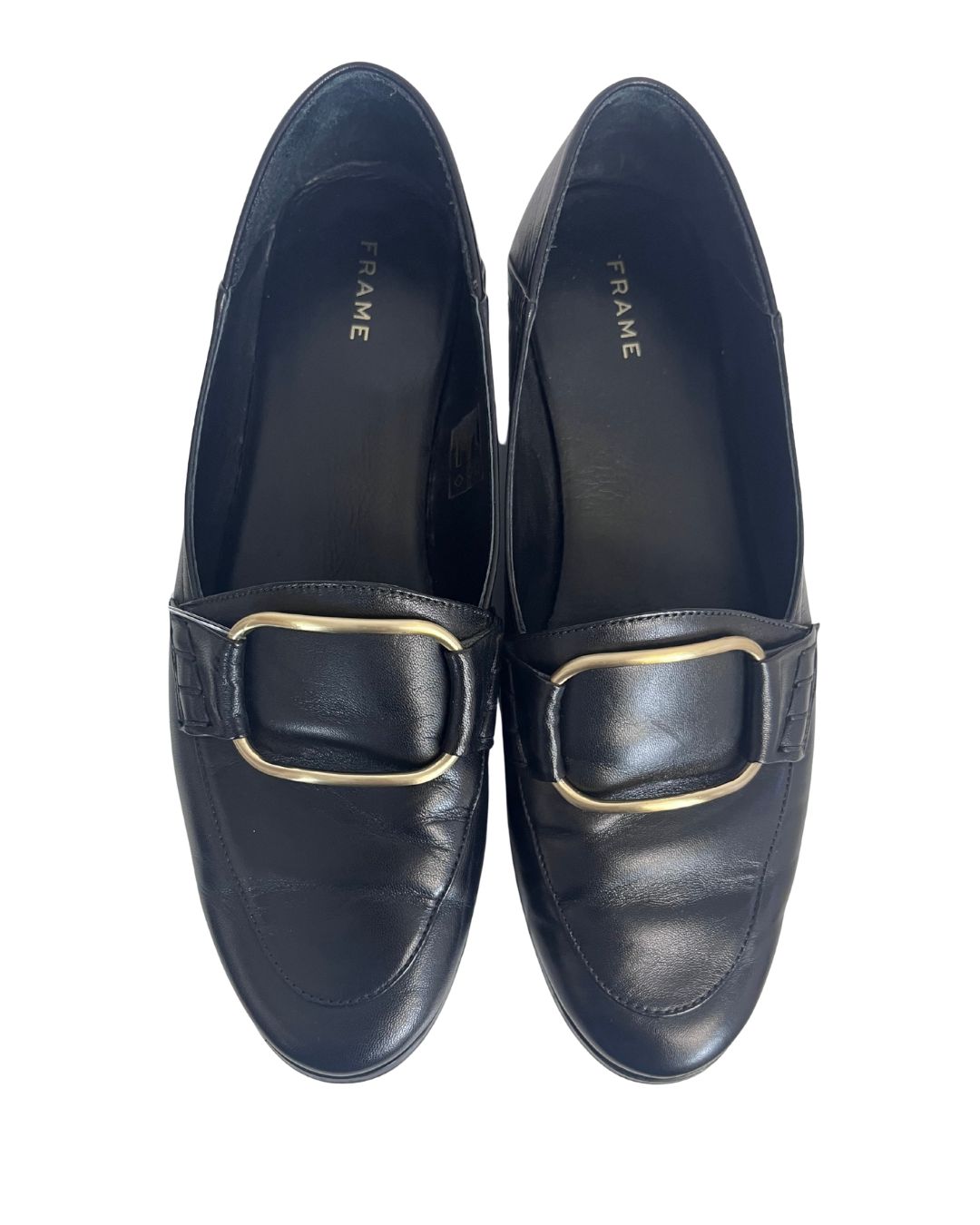 FRAME Black Loafer Flats (Size 6.5)